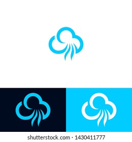 creative, simple and modern cloud icon logo design inspiration 2019 template for the company