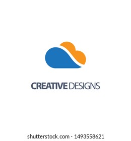 Creative, simple and modern cloud logo design template for the company