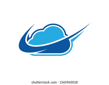 creative, simple and modern cloud logo design template for the company