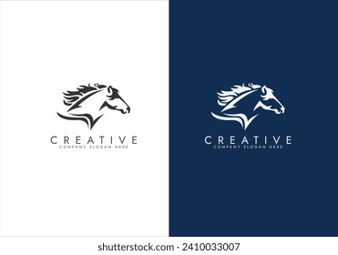 Creative Simple Modern Horse Logo Collection Vector