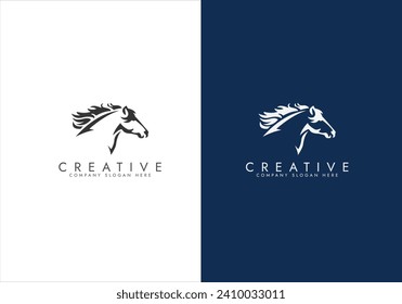 Creative Simple Modern Horse Logo Collection Vector