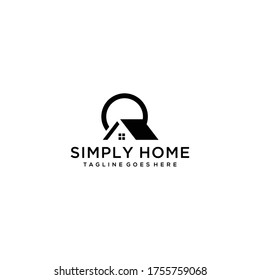 Plantilla de diseño de logotipo de casa moderna y sencilla