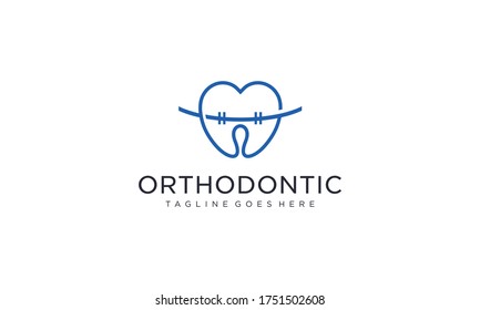 Creative, simple, and modern orthodontic for tooth health and dentist logo design vector editable