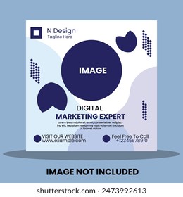 Diseño de medios sociales modernos y simples creativos