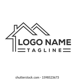 creative simple modern strong real estate logo template vector icon for any business, consulting, real estate. constructions design template