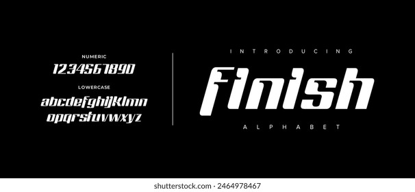 Creative simple modern urban alphabet font. Digital abstract futuristic, logo, music, sport, minimal technology typography. Simple numeric vector illustration