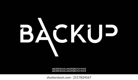 Creative simple modern urban alphabet font. Digital abstract futuristic, logo, music, sport, minimal technology typography. Simple numeric vector illustration