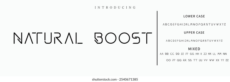 Creative simple modern urban alphabet font. Digital abstract futuristic, logo, music, sport, minimal technology typography. Simple numeric vector illustration.
