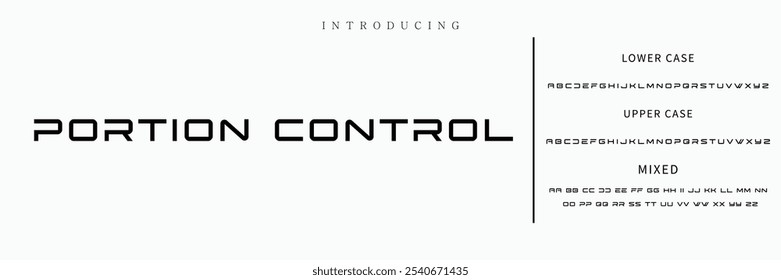 Creative simple modern urban alphabet font. Digital abstract futuristic, logo, music, sport, minimal technology typography. Simple numeric vector illustration.