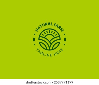 Creative simple natural farm logo