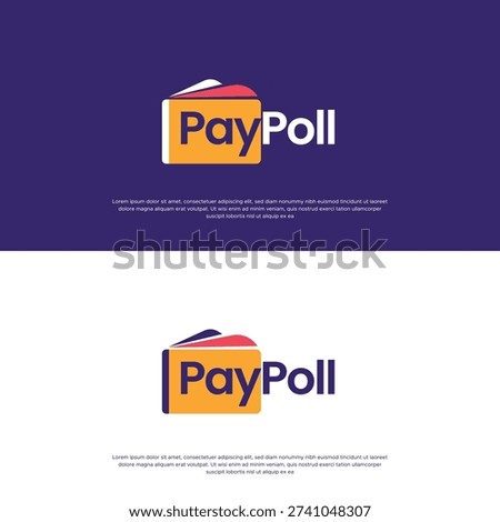 Creative simple pay wallet logo template. Modern payment logo design vector