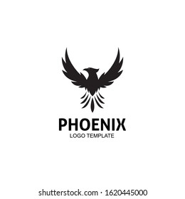 creative simple phoenix bird circle logo concept