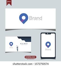 Creative simple pin location logo icon vector design