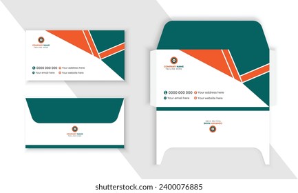 Plantilla o diseño de sobres creativo, simple y profesional