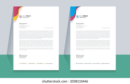 Creative simple and professional letterhead template