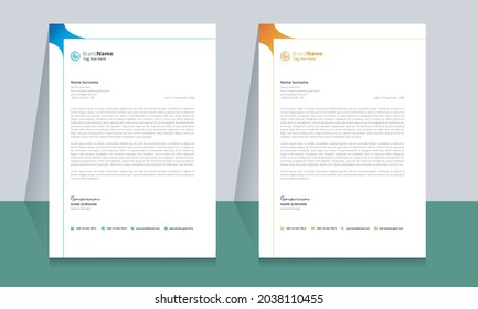 Creative simple and professional letterhead template