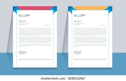 Creative simple and professional letterhead template