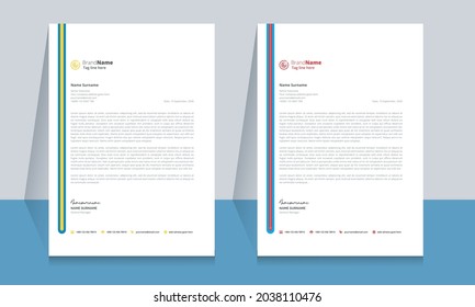 Creative simple and professional letterhead template