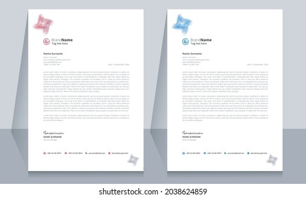 Creative Simple And Professional Letterhead Template