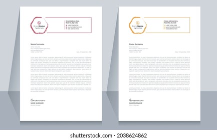 Creative simple and professional letterhead template