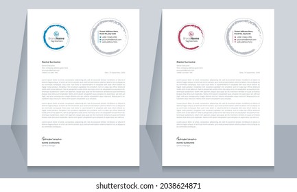Plantilla de membrete creativa, simple y profesional