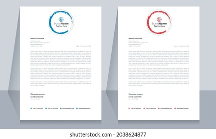 Creative simple and professional letterhead template