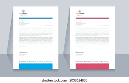 Plantilla de membrete creativa, simple y profesional