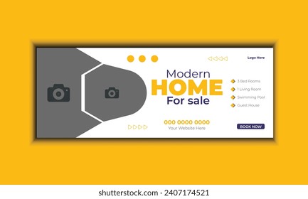 Diseño de plantillas de banner web de propiedad inmobiliaria