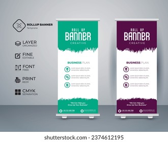 Creative Simple Roll up Banner template 