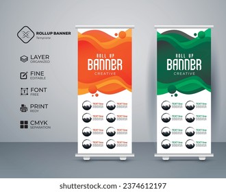 Creative Simple Roll up Banner template 