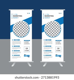 Diseño de Anuncio enrollable simple creativo