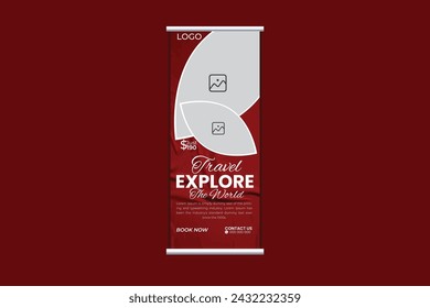 banner de enrollamiento simple creativo para plantilla de exploración de viajes