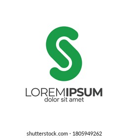 creative simple S letter logo, CD letter logo
