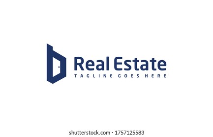 Creative, simple, and smart home with B letter for logo design vector editable