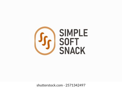 creative simple soft snack icon logo design vector illustration with outline and line art styles isolated on white background