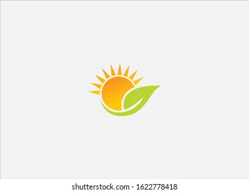 creative simple sunrise logo design