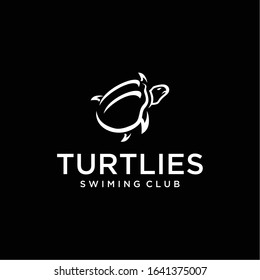 Creative Simple turtle sign clean logo design template