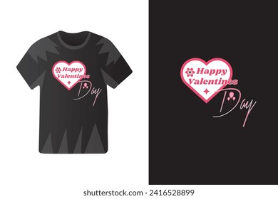 Creative simple valentines day t-shirt design and pro vector illustration