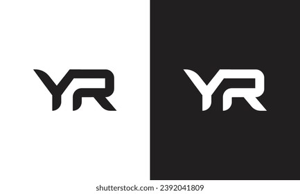 creative simple vector design initial yr logo. Minimal Y and R logo combination