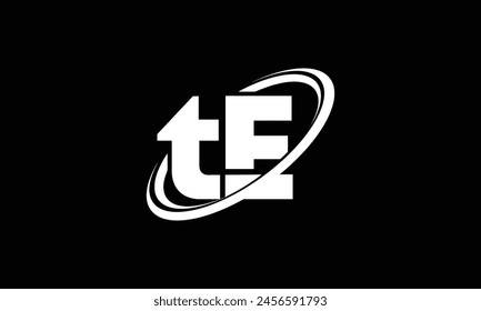 creative simple vector design initial TE logo