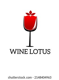logo creativo y sencillo para el loto de vino