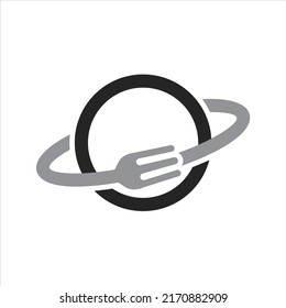 Creative Simple World  Food Logo Design Template Vector Illustrations