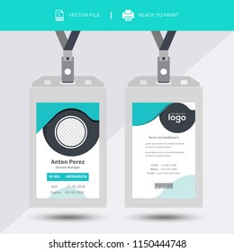 Creative Simple Yellow & Black Id Card Design Vector Template