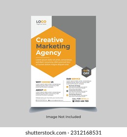 Creative Single Page A4 Flyer Design Template for Marketing and Promotional Branding