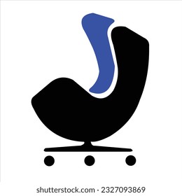 CREATIVE SITTING CHAIR VECTOR LOGO DESIGN