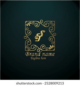 CREATIVE SJ INITIAL LATTER LOGO DESIGN WITH GOLDEN CLOR, CREATIVE SJ MONOGRAM LOGO WITH BUSINESS VECTOR AND NEW DESIGN