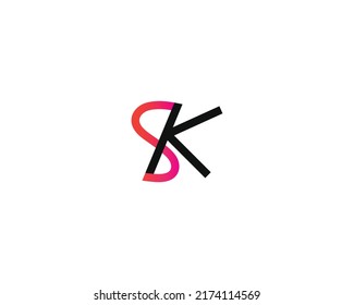 Creative  SK Letter Logo Design Vector Template