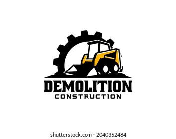 Creative Skidsteer Illustration Logo Template Stock Vector (Royalty ...