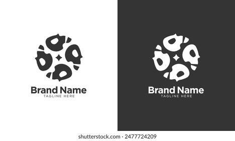 Creative skull logo template. Skull crossbone icon vector logo design graphic symbol illustration