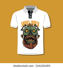 Diseño de camiseta con vectores de cráneo creativos
